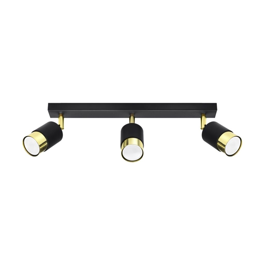 

Потолочный светильник NERO 3 черный/золотой 3xGU10 40Вт сталь 18x5x45см Sollux Lighting
