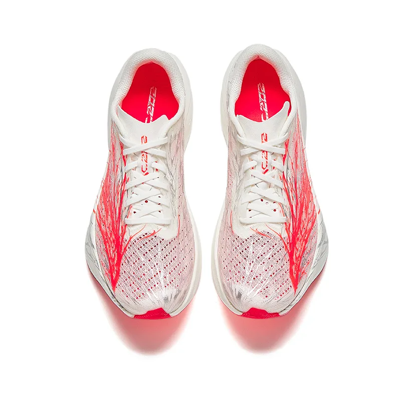ANTA C202 7.0 Synthetic Leather Low top Running Shoes мужские Papyrus White/Neon Bright Dark Red/Silver — фото 4
