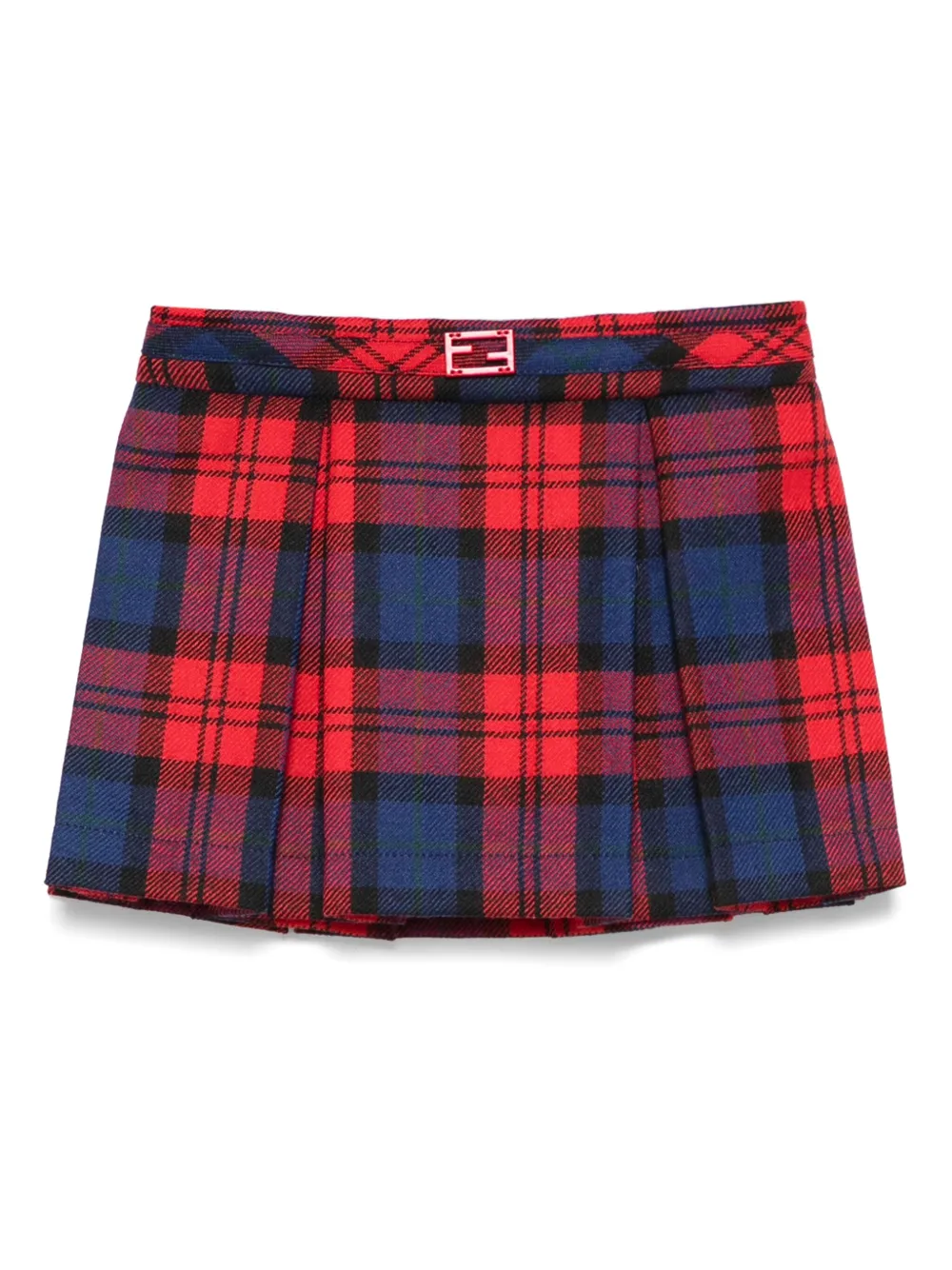 

Юбка мини в клетку тартан FENDI KIDS, красный