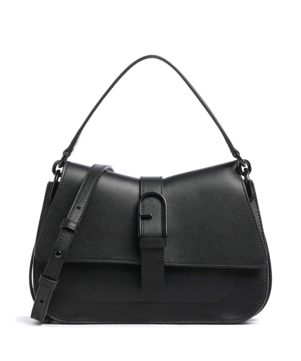

Сумка Flow m из мелкозернистой кожи Furla, черный