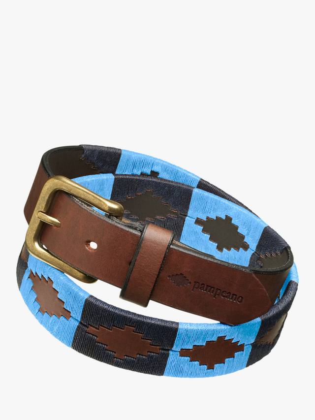 

Кожаный ремень azules Pampeano, цвет Dark Blue/Light Blue