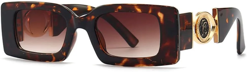 

Солнцезащитные очки прямоугольной формы для женщин и мужчин, винтажные женские черные солнцезащитные очки для мужчин с защитой от УФ-излучения UV400 LANGSER, C3