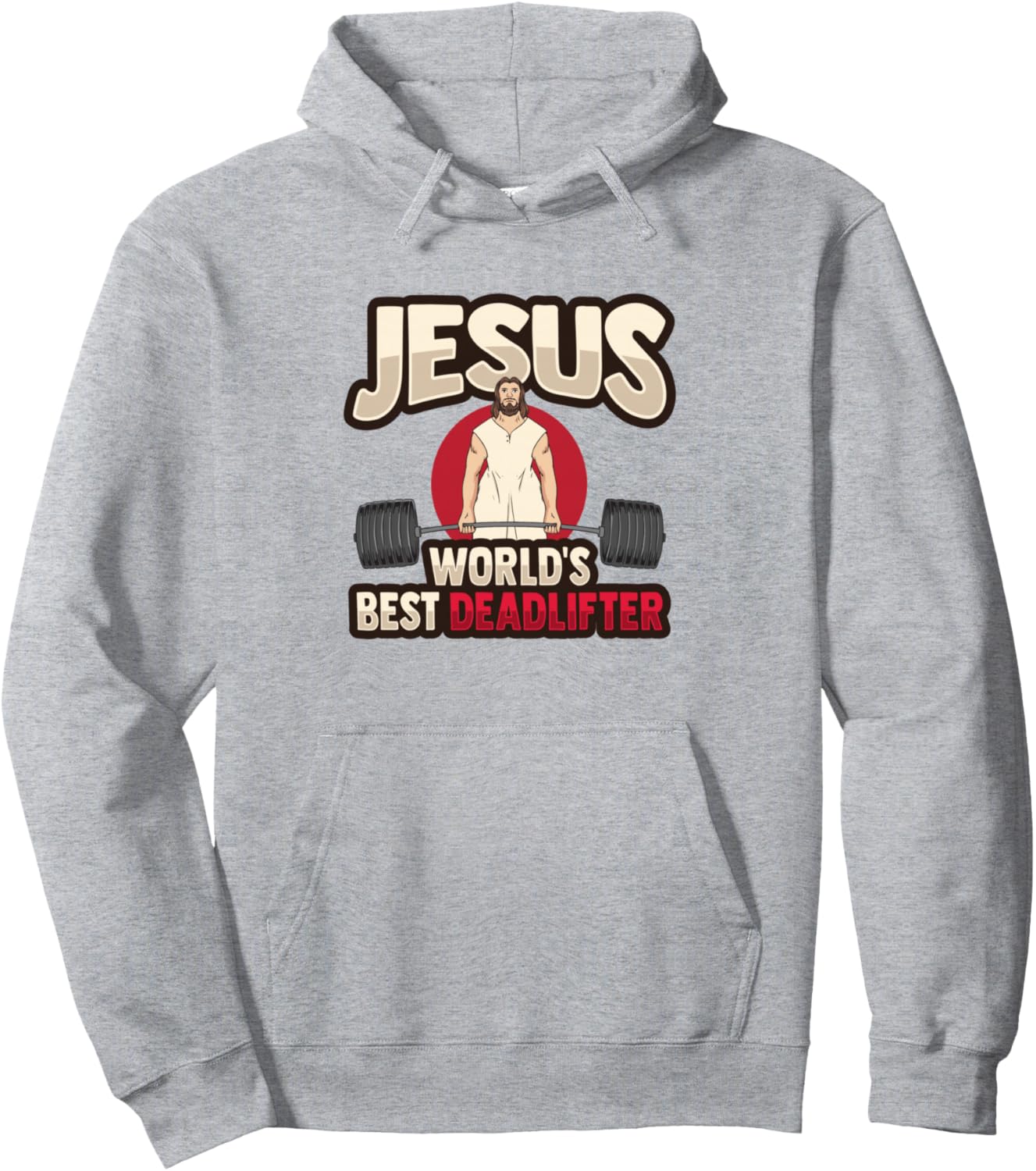 

Худи Jesus World Best Deadlifter Design, серая Jesus Weightlifting Workout Design