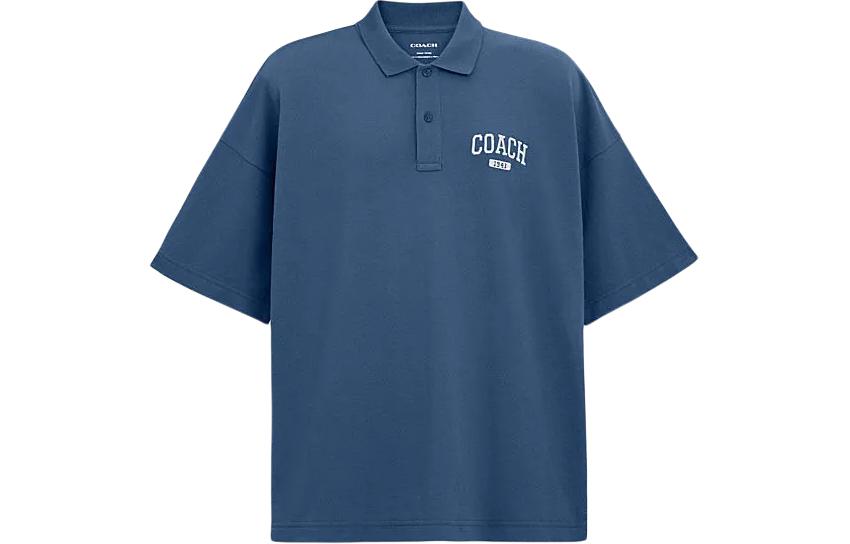 

COACH Футболка-поло SS24 мужская Marine Blue