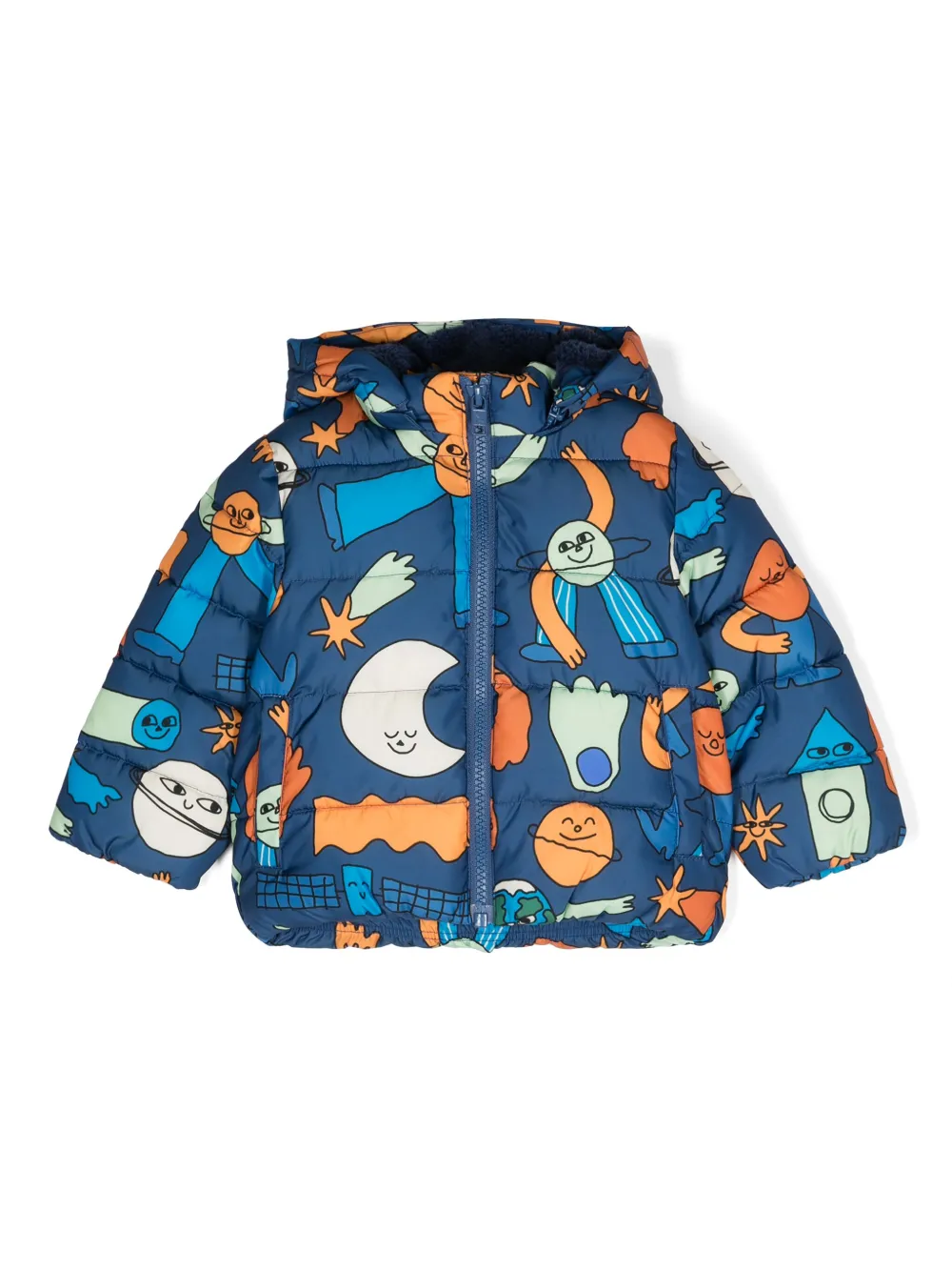 

Куртка с капюшоном и графичным принтом Stella McCartney Kids, синий