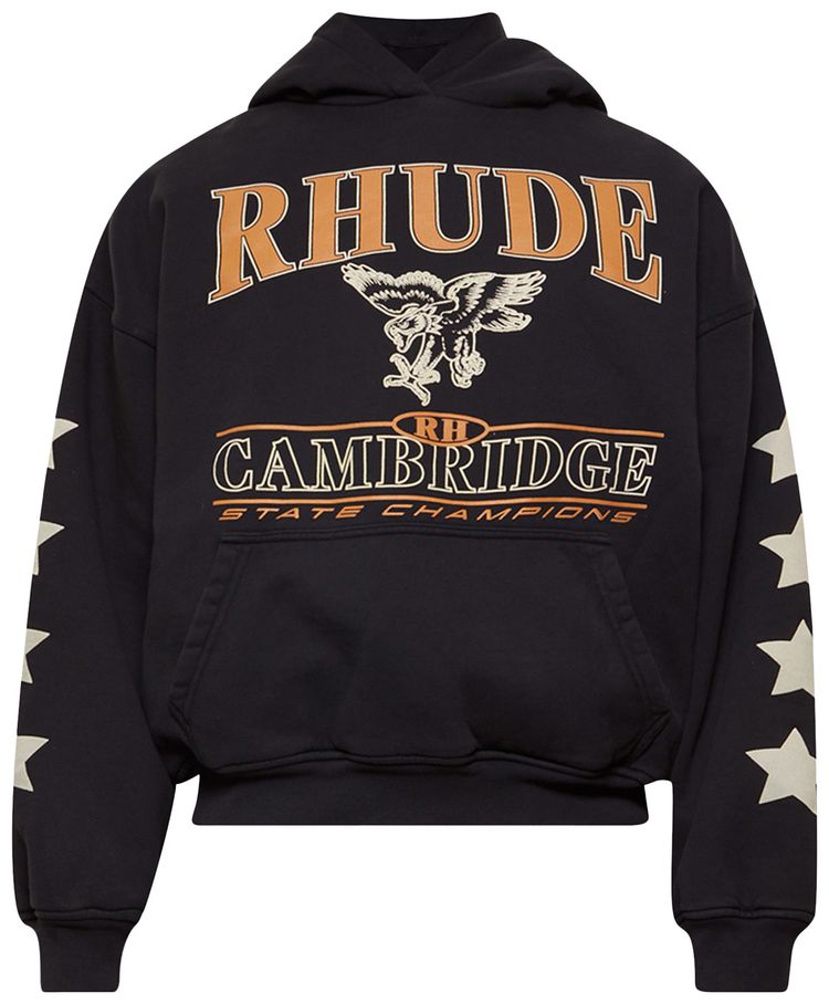 

Худи Rhude Cambridge State Champs Hoodie 'Vintage Black', черный