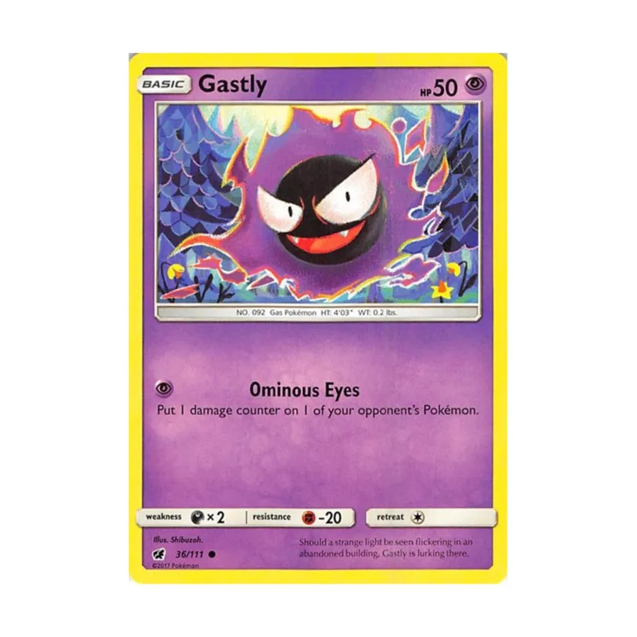 

CCG Гастли (C) #36, Pokemon - Sun & Moon - Crimson Invasion - Singles