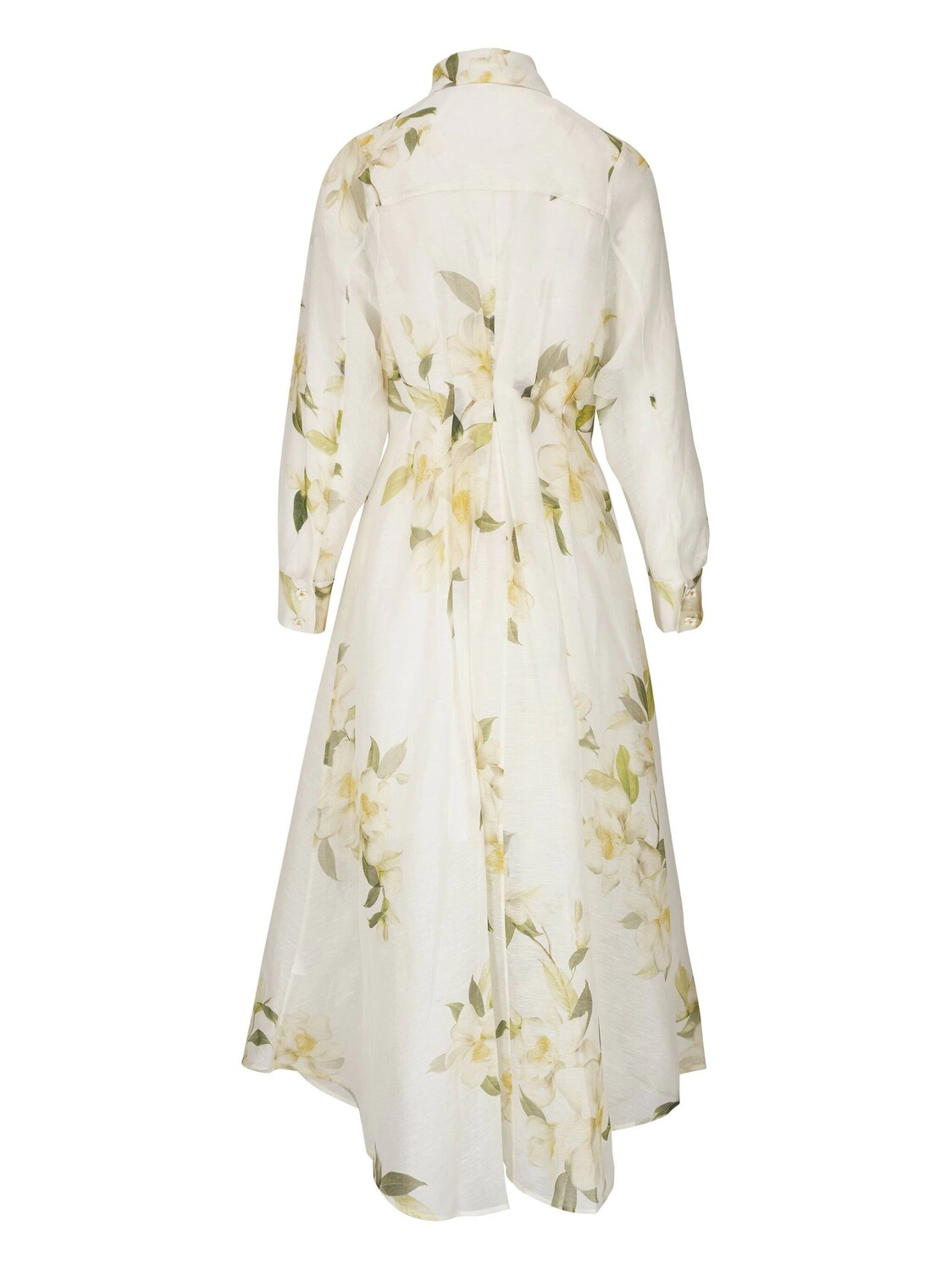 

Платье-рубашка с драпировкой Zimmermann Harmony Ivory Magnolia