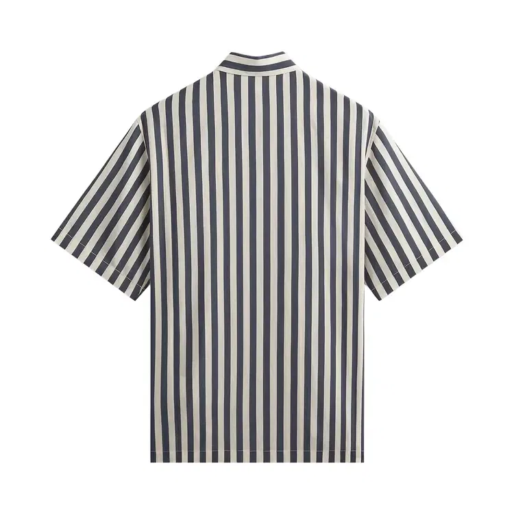 Полосатая рубашка Kith Striped Thompson Camp Collar Shirt, черный — фото 2