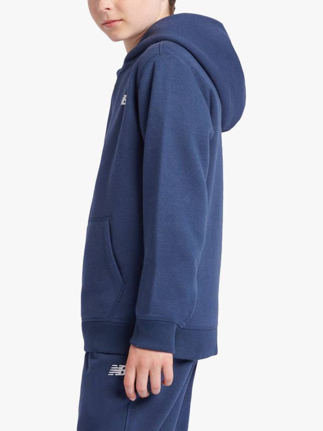 Детская худи с маленьким логотипом на спине New Balance, Navy — фото 2