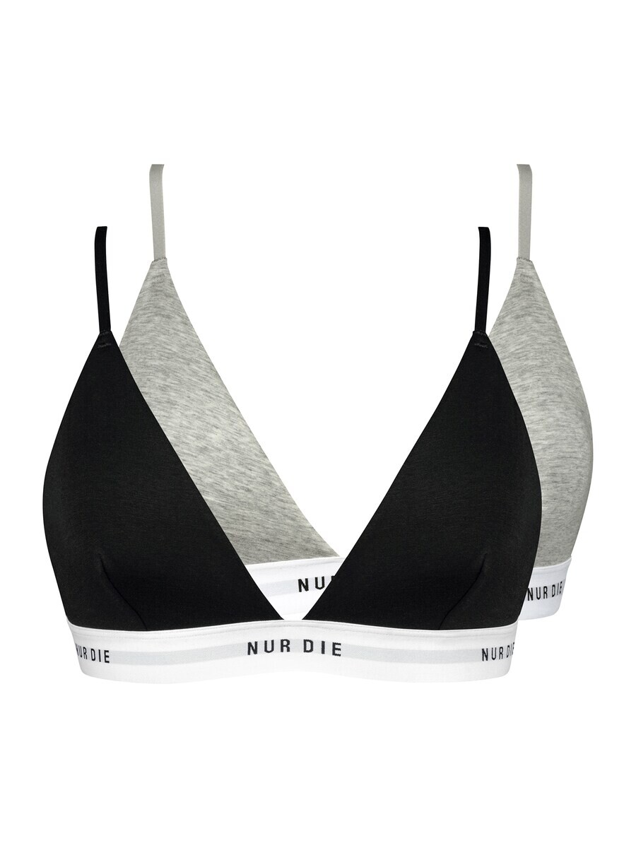 

Бюстгальтер Nur Die Triangle Bra Sportiv, серый/черный