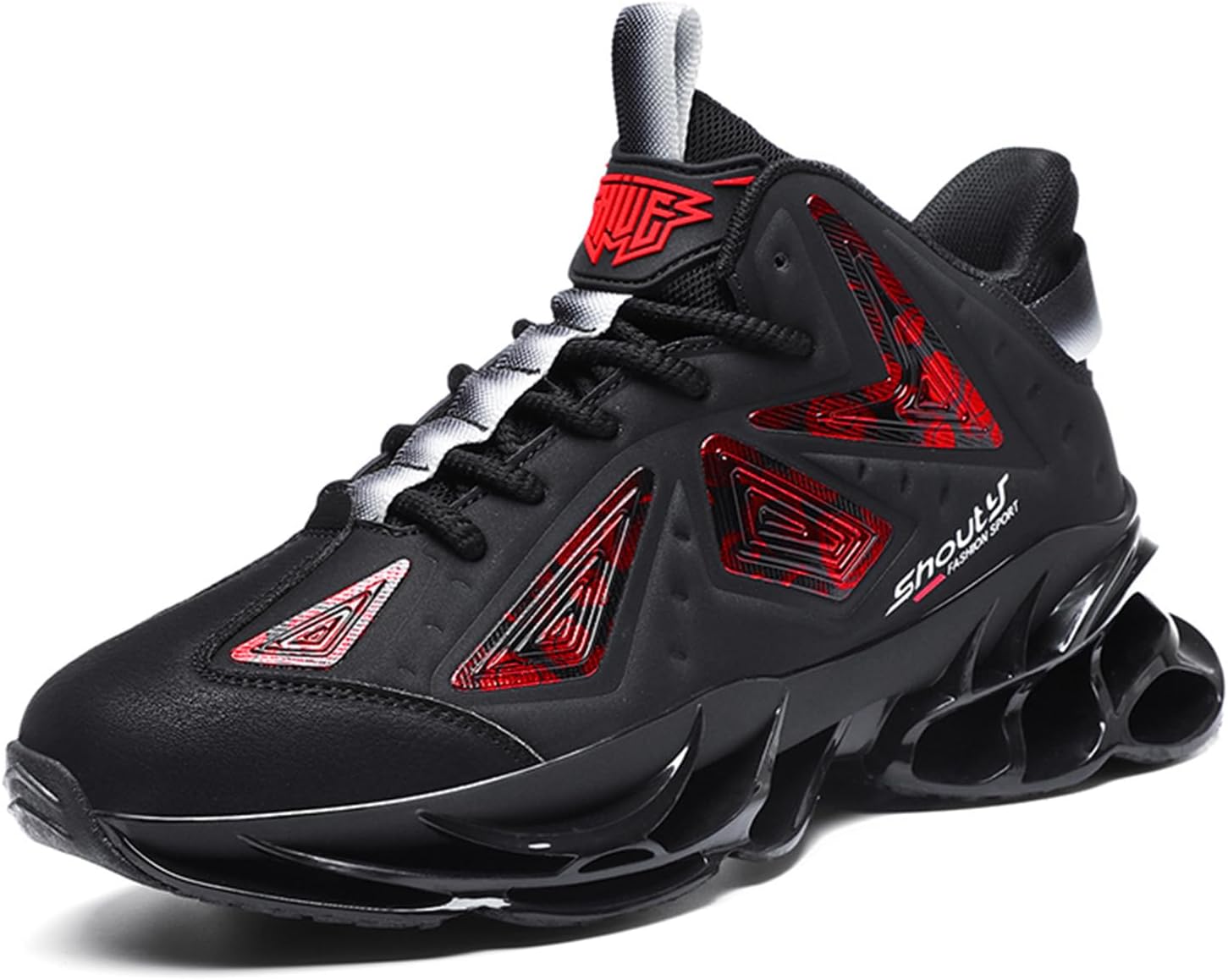 

Мужские спортивные легкие дышащие кроссовки на толстой подошве для улицы, удобные повседневные беговые кроссовки Generic, красный