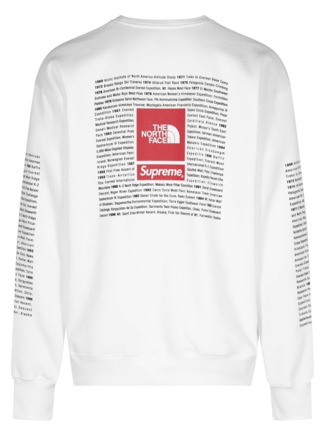 Supreme толстовка White из коллаборации с The North Face, белый — фото 3