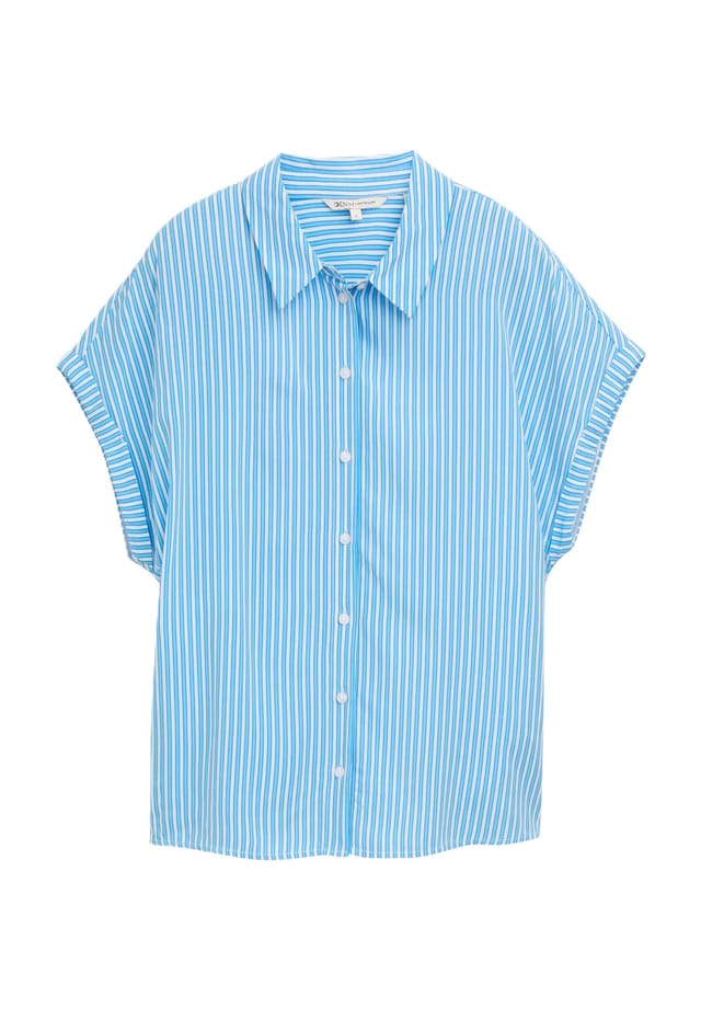 

Рубашка блузка блузка воротник Denim Tom Tailor, синий
