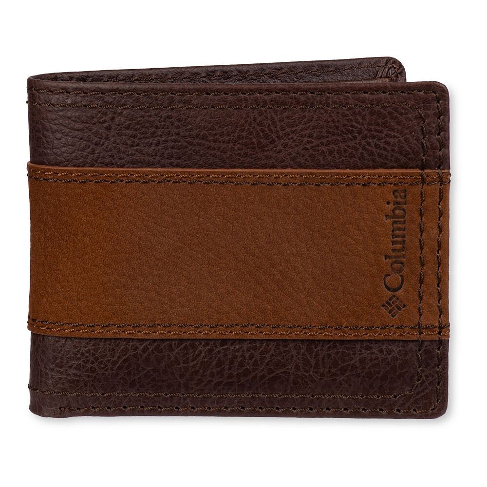 

Мужской кошелек Columbia RFID с кожаным покрытием Passcase Wallet, коричневый