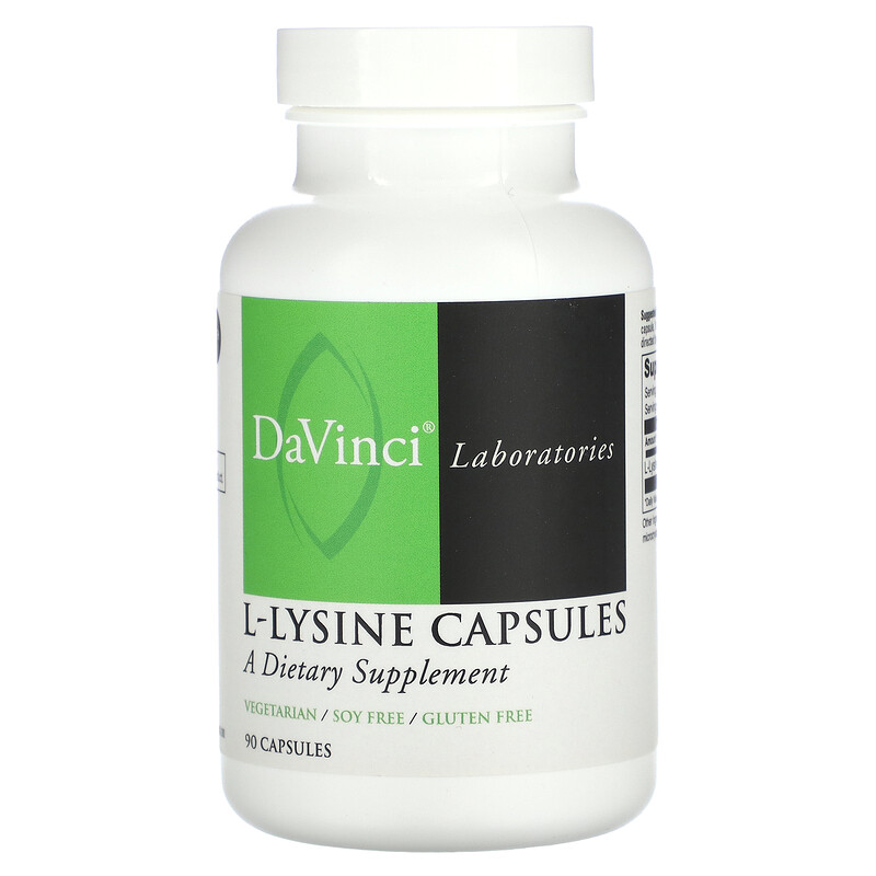 

DaVinci Laboratories, L-лизин в капсулах, 500 мг, 90 капсул