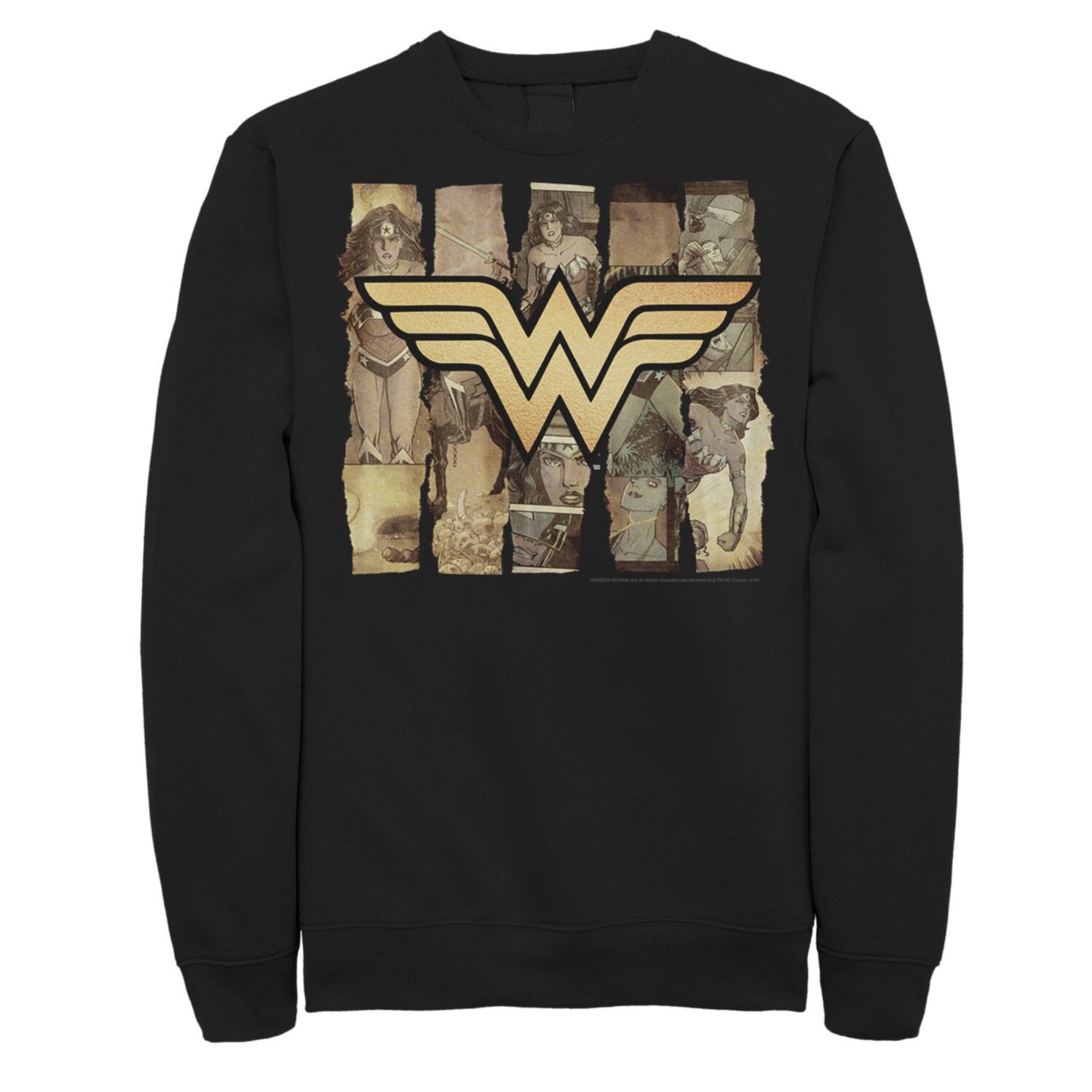 

Мужской свитшот с логотипом Wonder Woman и газетными портретами DC Comics