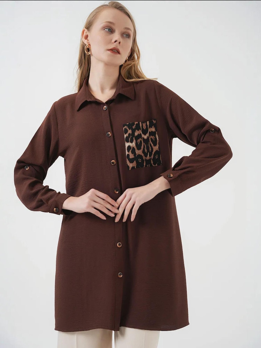 

Блуза Bigdart, коричневый/темно-коричневый