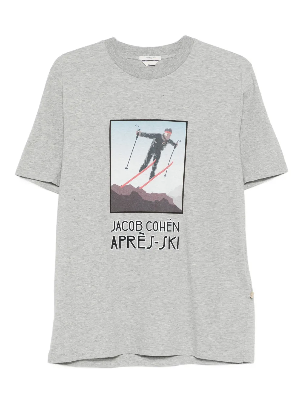 

Футболка с графическим принтом и круглым вырезом Jacob Cohen, серый