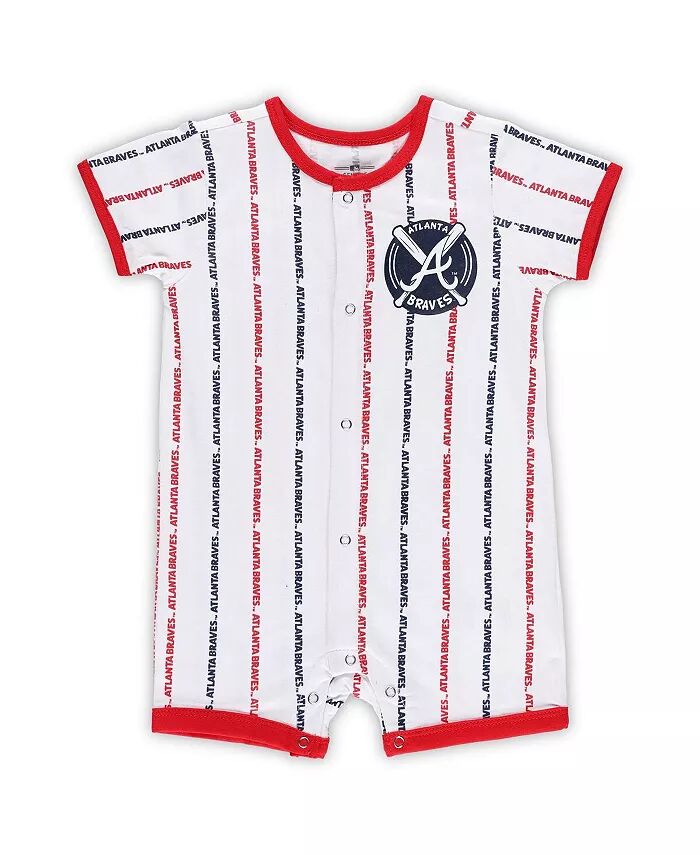 

Белый комбинезон для мальчиков и девочек Atlanta Braves Ball Hitter Outerstuff