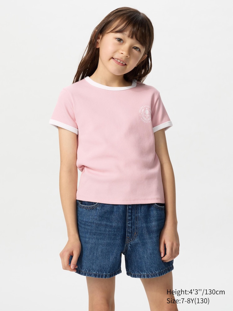 

Футболка в рубчик Uniqlo, цвет 11 розовый