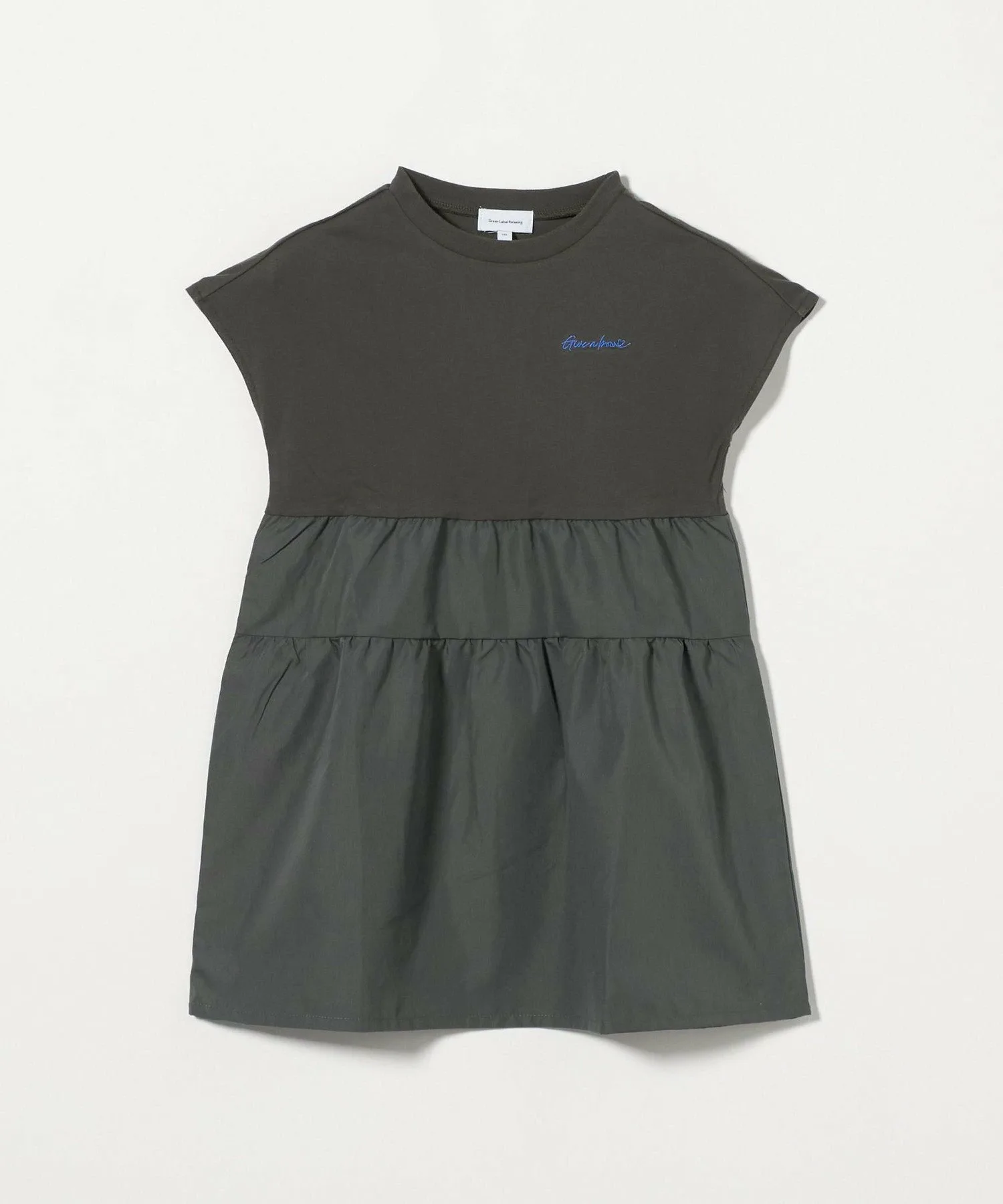 Платье из трикотажа с принтом / Детское 100-130 см United Arrows Green Label Relaxing, DK.GRAY