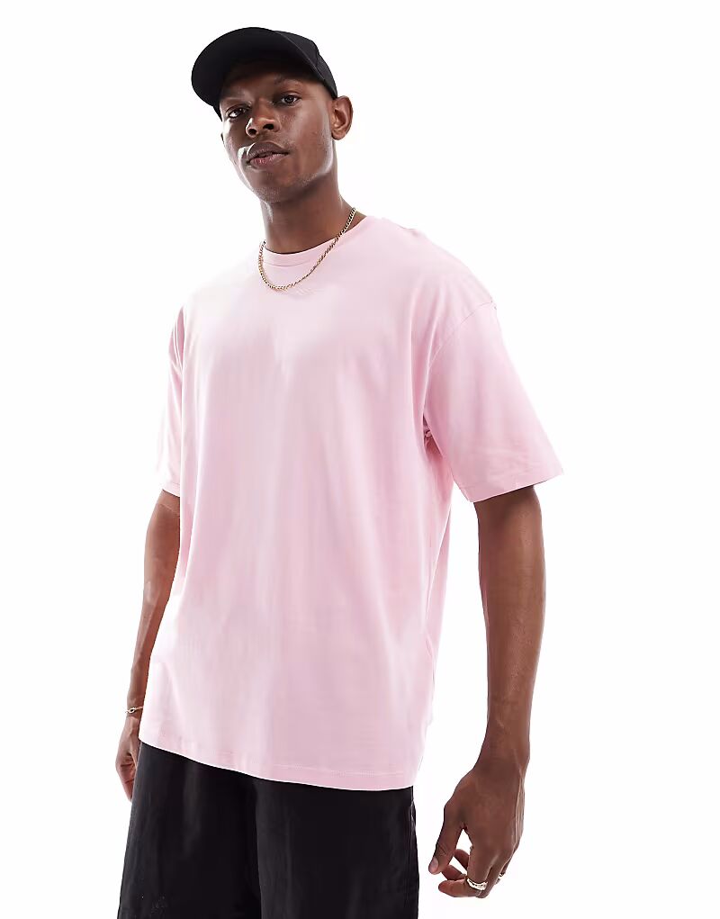 

Футболка ASOS DESIGN Essential oversize розового цвета