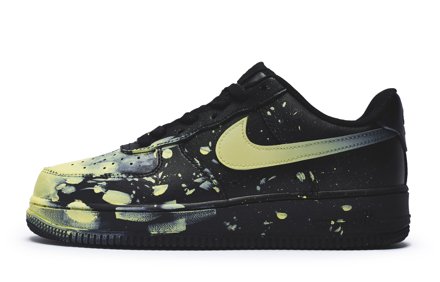 Кроссовки Nike Air Force 1 Skateboarding Shoes Unisex Low-top Yellow/black, черный/желтый — фото 2