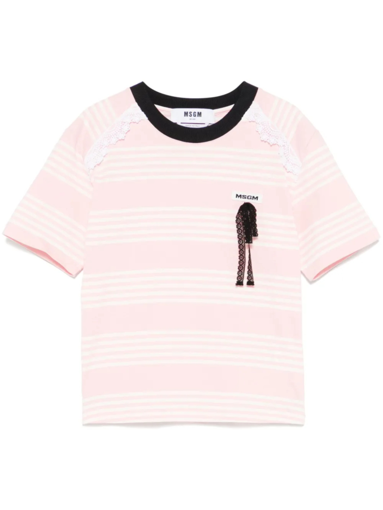 

Футболка в полоску MSGM, розовый