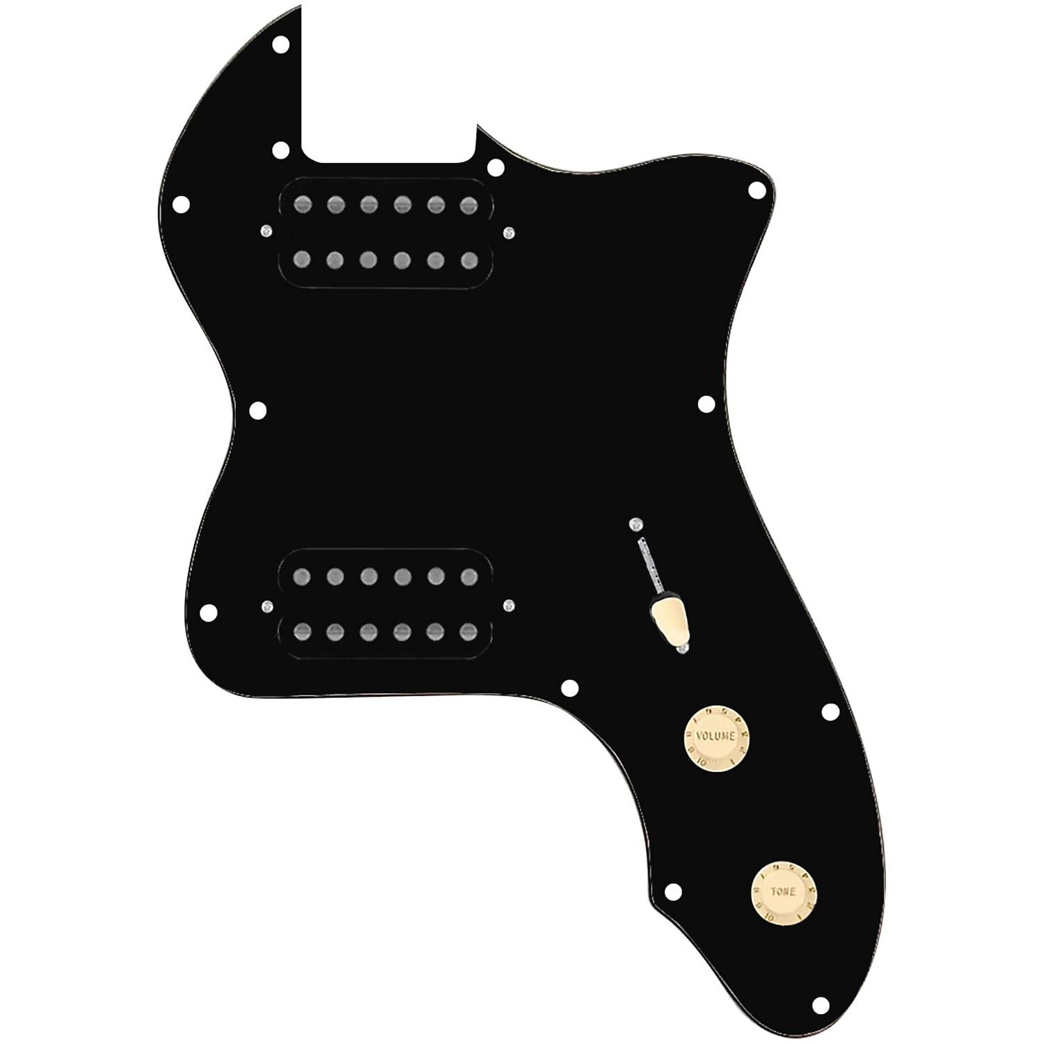 

920d Custom 72 Thinline Tele Loaded Pickguard с открытыми хамбакерами Cool Kids и состаренными белыми ручками черного цвета