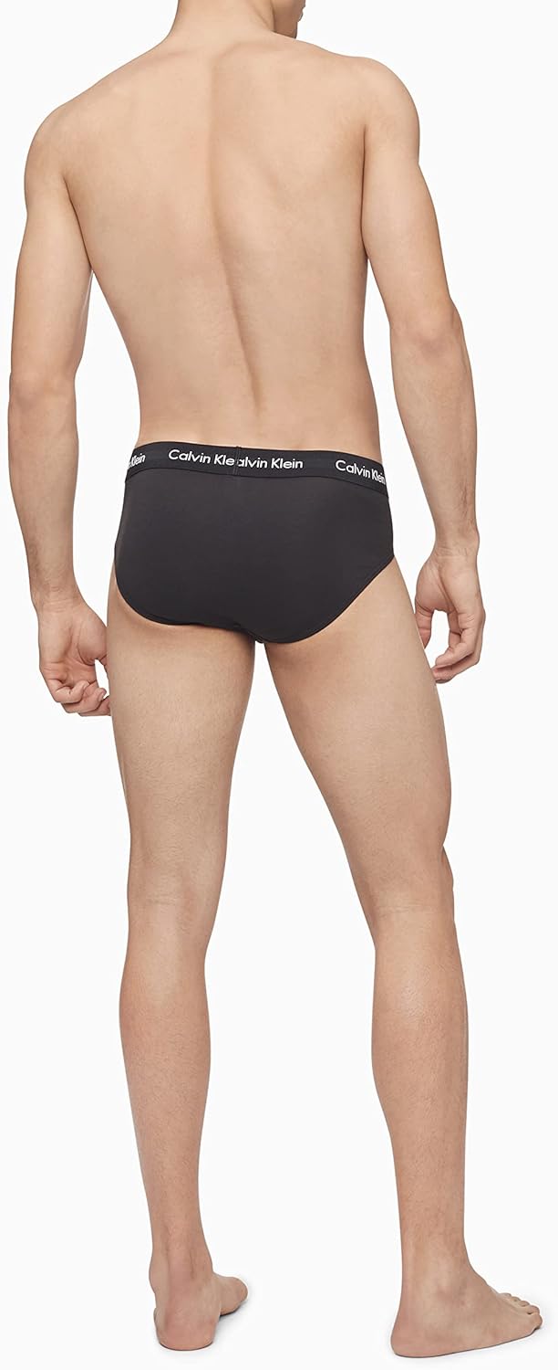 Комплект из 3 мужских трусов-брифов Calvin Klein из хлопка и эластичного материала, Black/Blue/Cobalt — фото 3