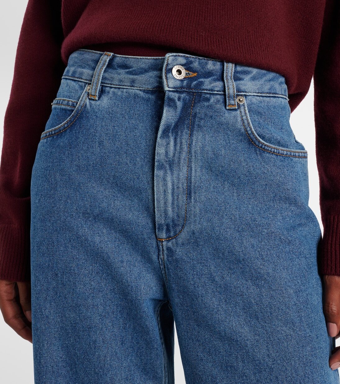 Джинсы Anagram Wide Leg Loewe, Jeans Blue — фото 4