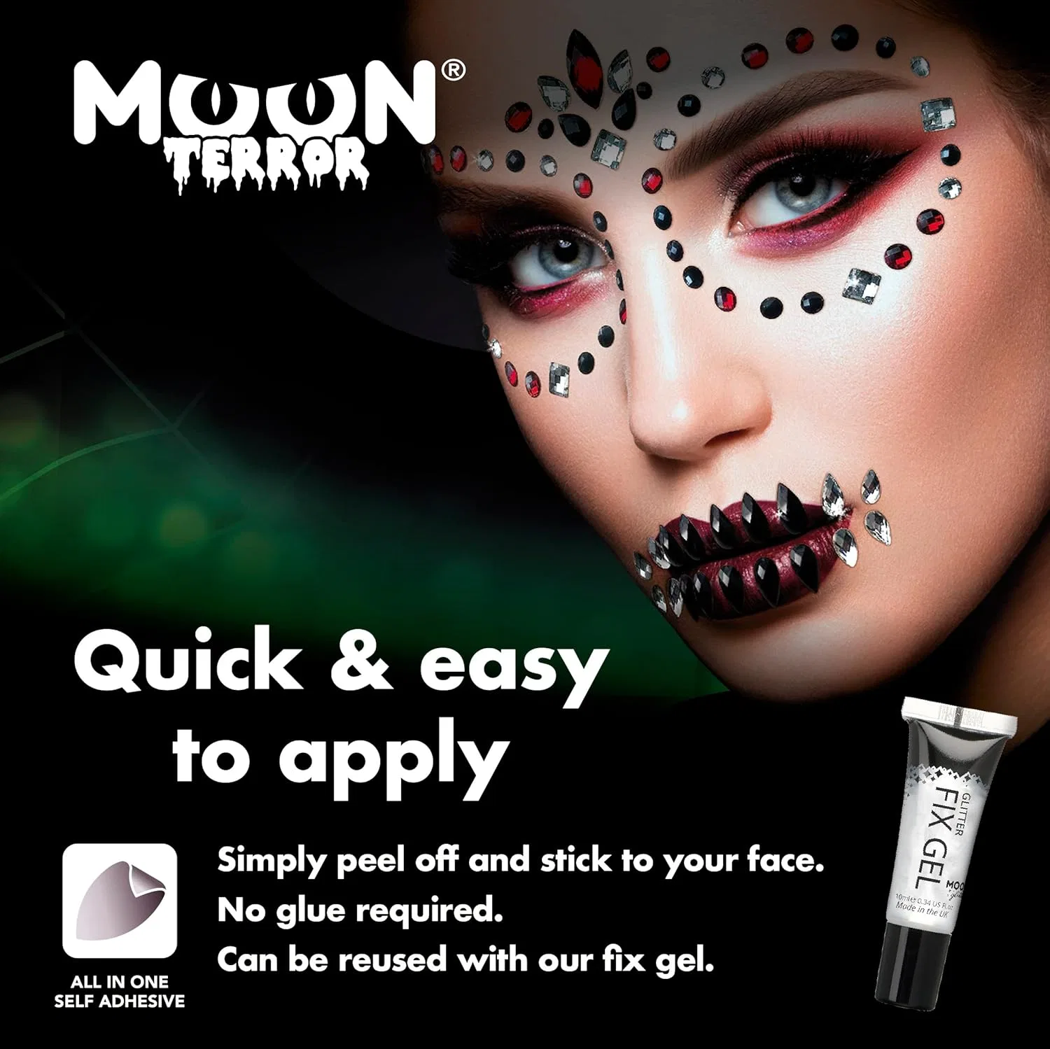 Набор украшений для лица и тела «Face Jewels» для фестивалей Moon Terror — фото 2