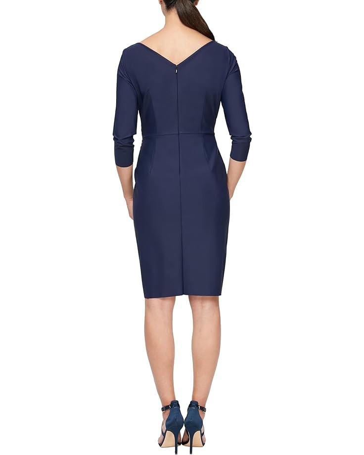 

Платье Alex Evenings Short Compression 3/4 Sleeve Dress, темно-синий