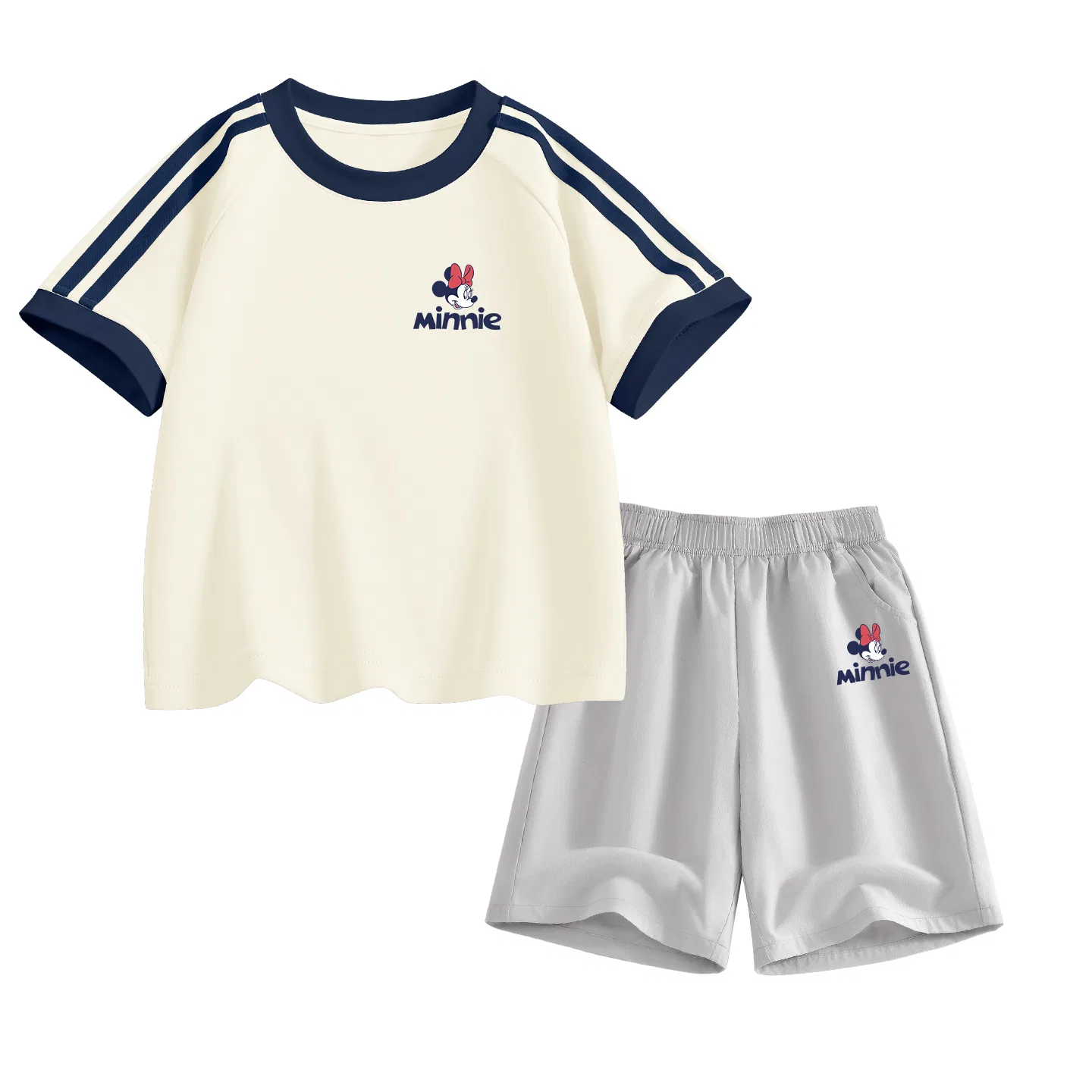 Спортивный костюм для детей Disney с принтами Almond White и Minnie Gray — фото 3