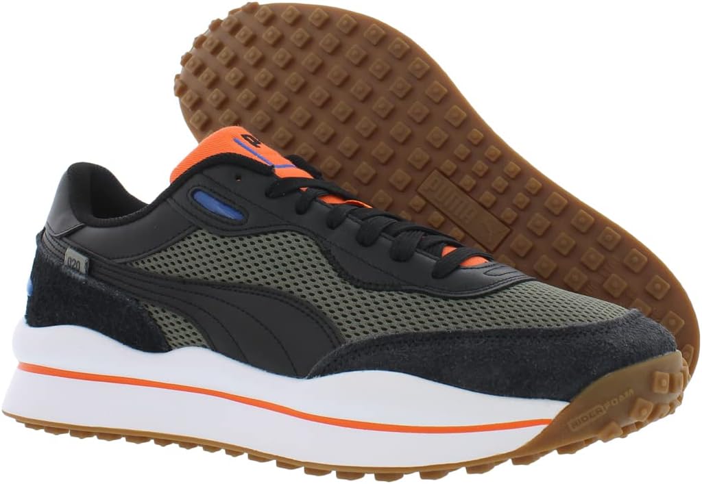 Мужские кроссовки PUMA Style Rider Play On Suede с шнуровкой, повседневные - кремовые — фото 2