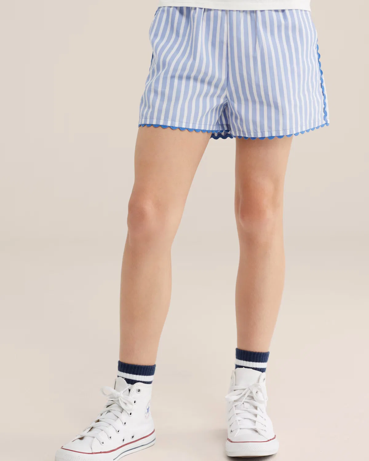 Брюки свободного кроя We Fashion, Blue/Light Blue — фото 3