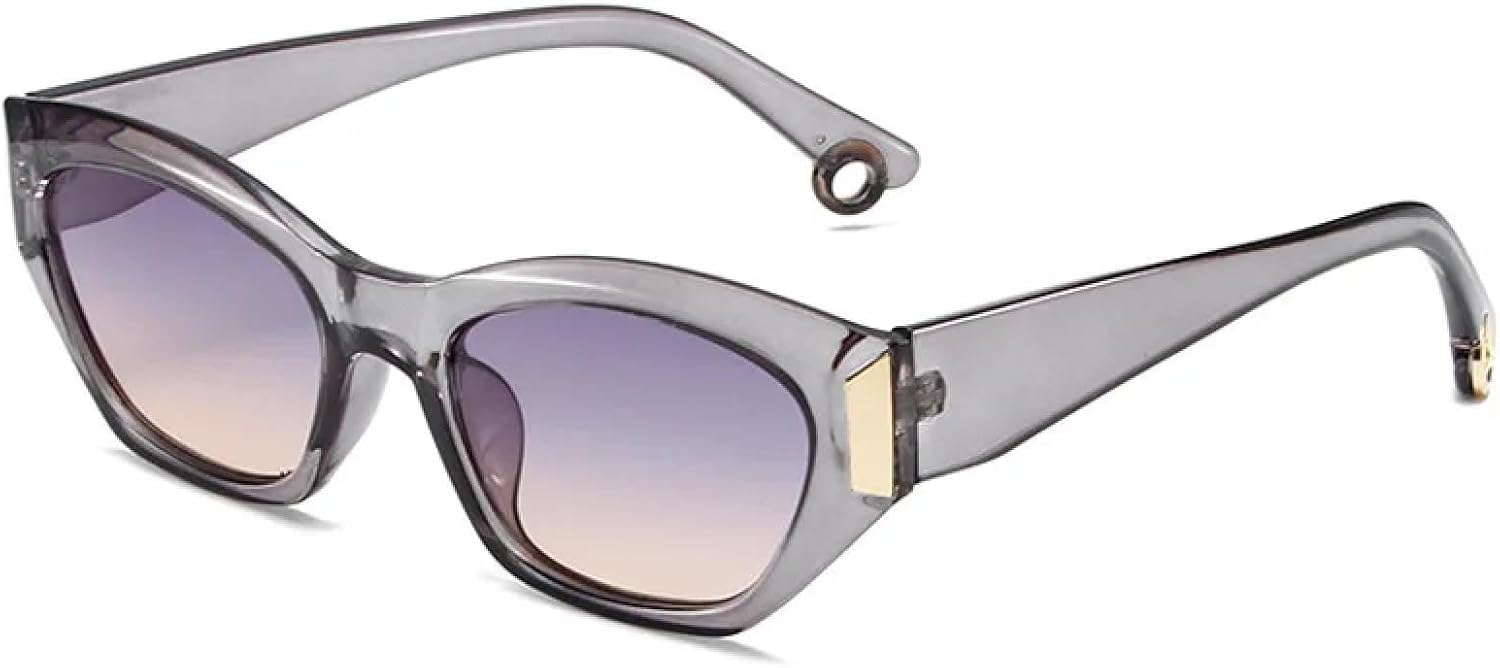 

Женские солнцезащитные очки в винтажной оправе, модные ретро-очки класса люкс с защитой от УФ-излучения UV400, мужские солнцезащитные очки S VFDHN, Cleargray-graybrown