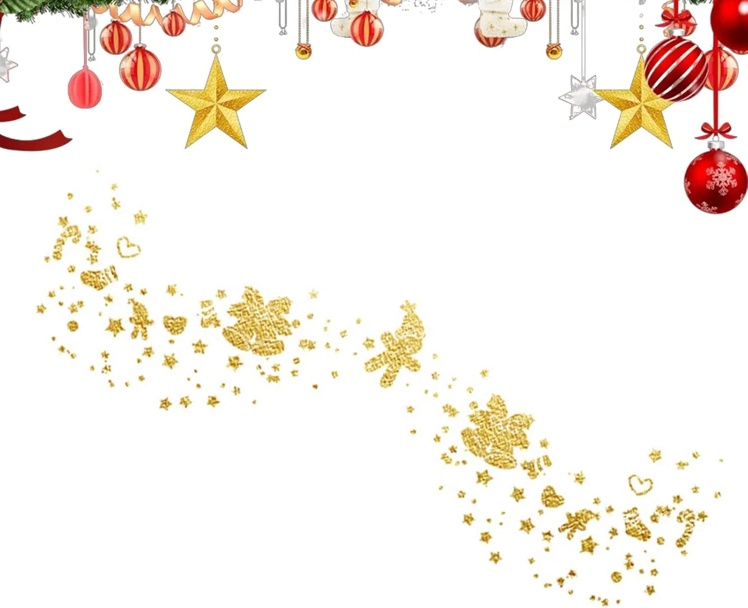 Набор временных тату для лица Christmas Face Stickers, золотой, 6 шт