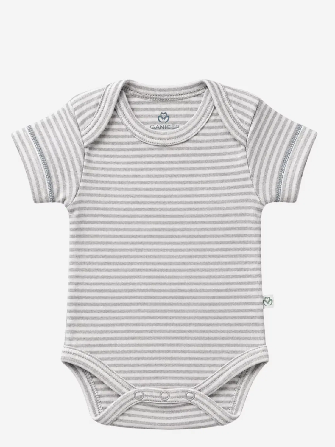 Комбинезон/боди Organicera Organic Baby S/S серого цвета