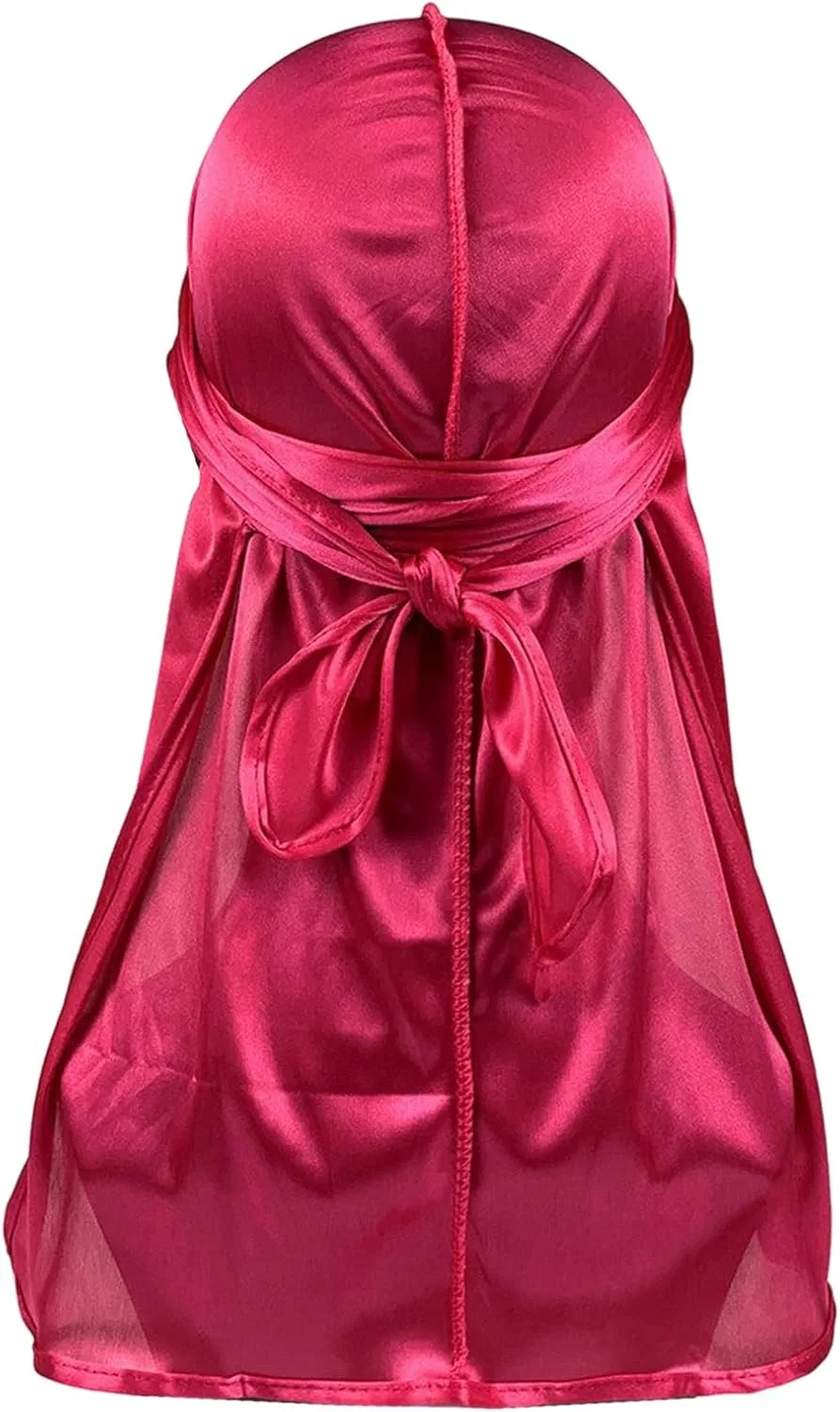 Durag с длинным хвостом TQUXNGA, Polyester, Rose red — фото 3