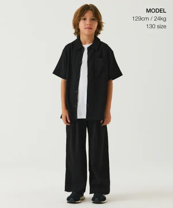 Широкие брюки с манжетами, Crinkle One Tuck Musinsa Standard Kids, черный — фото 2