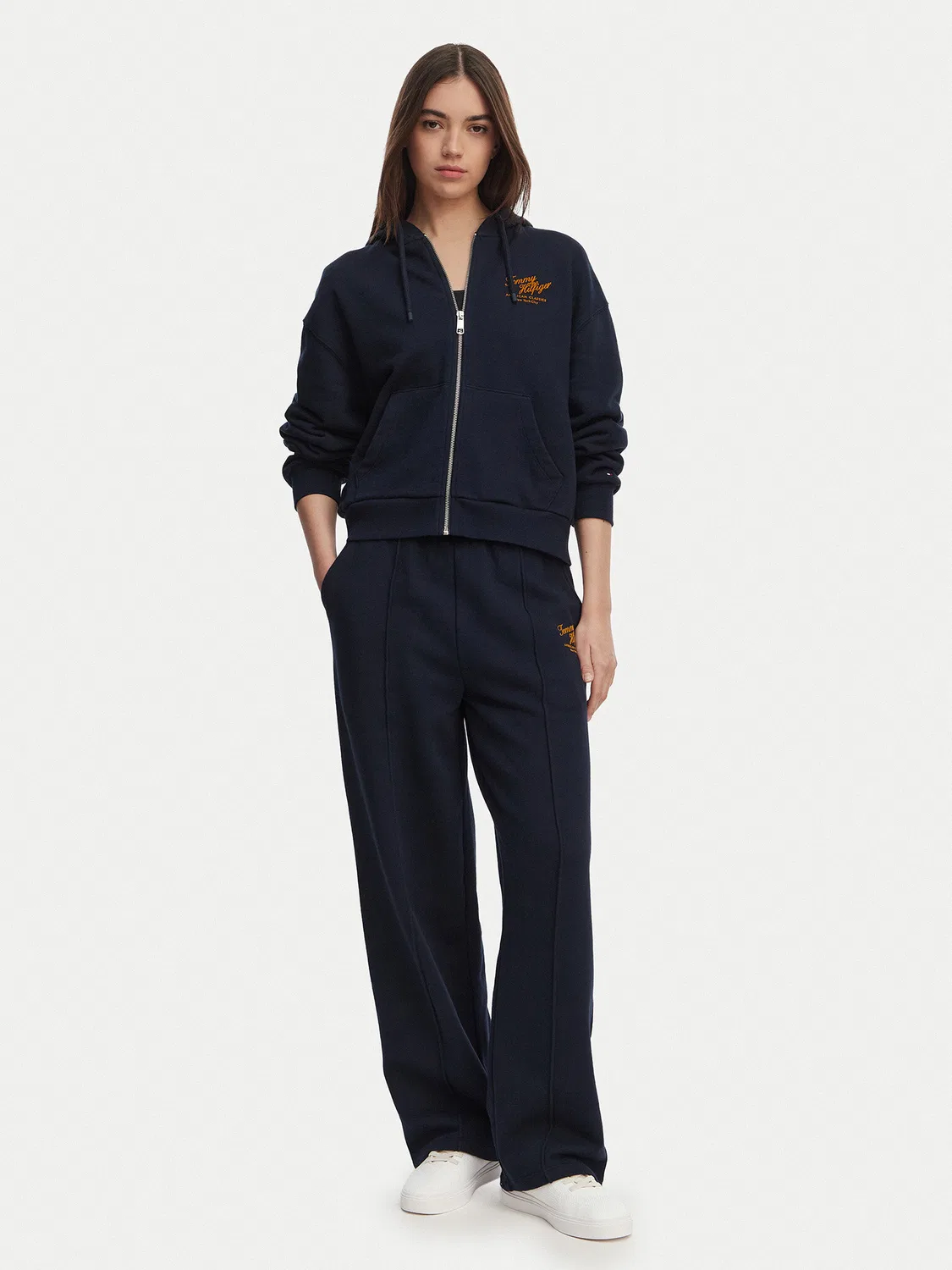 Женский свитшот свободного кроя Terry Tommy Hilfiger, темно-синий — фото 2