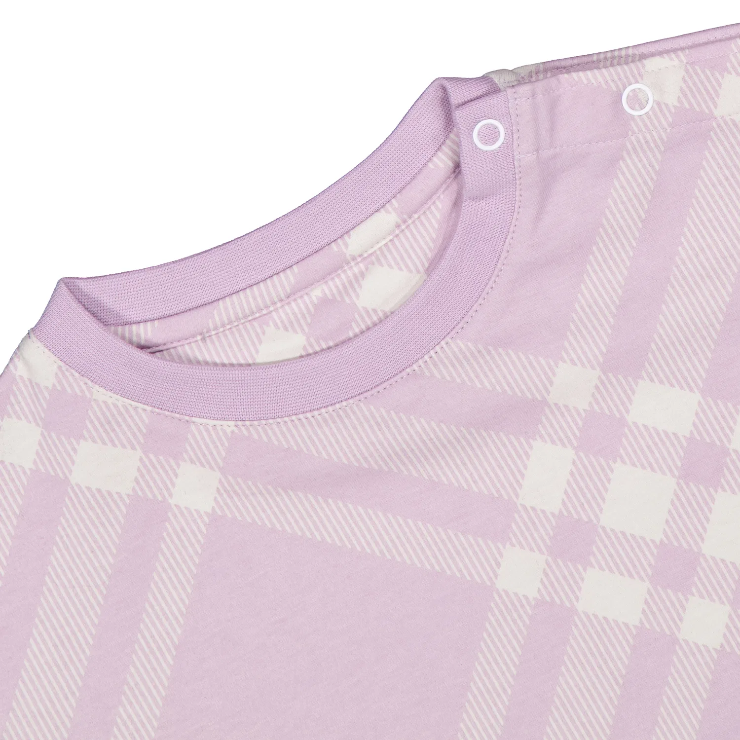 Футболка хлопковая с принтом Toddler Check Print Cotton Jersey T-Shirt Burberry, Pastel Lilac Ip C Cn — фото 2