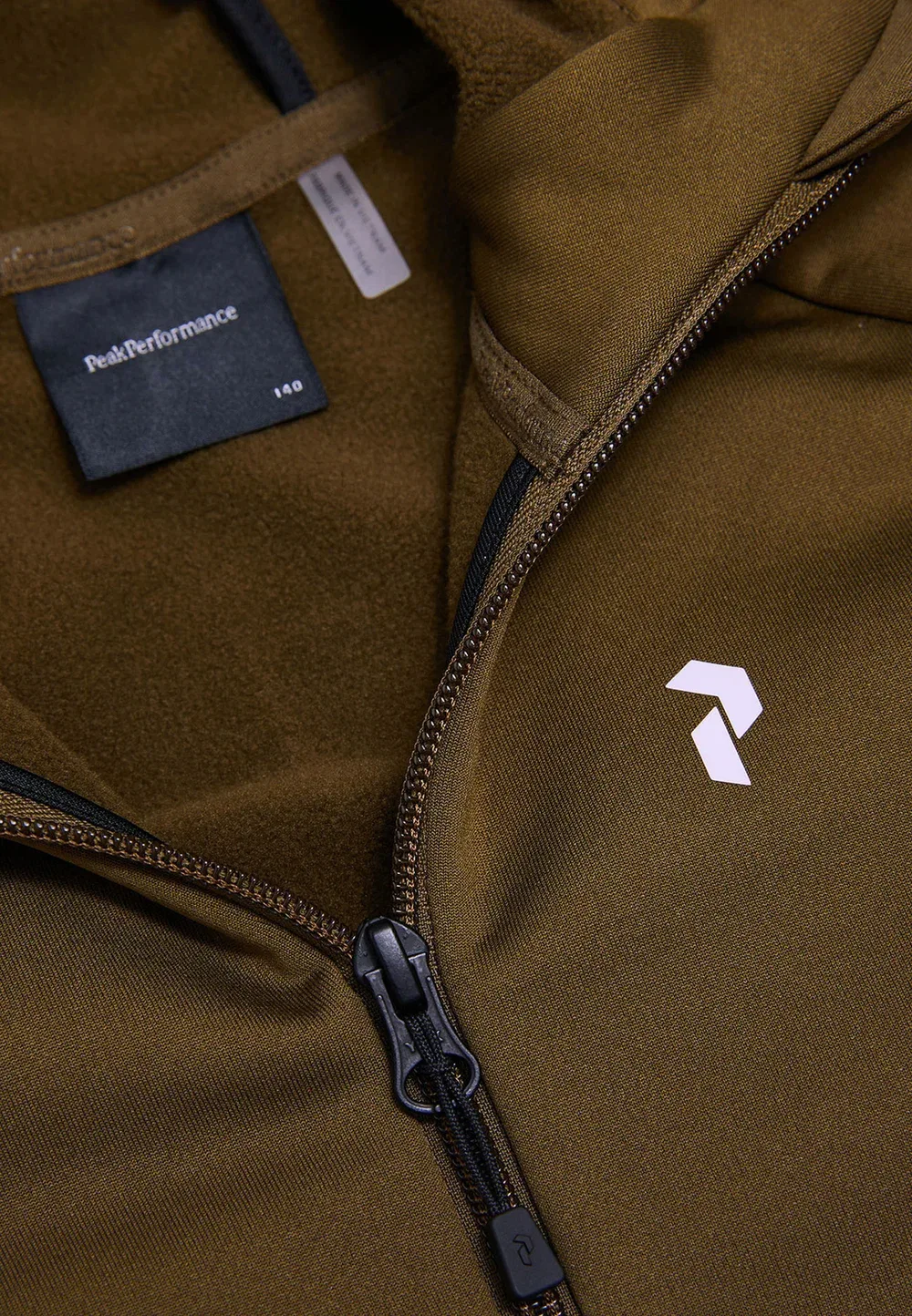 Куртка-Бомбер на молнии с капюшоном, унисекс, для юных райдеров Peak Performance, Khaki — фото 4
