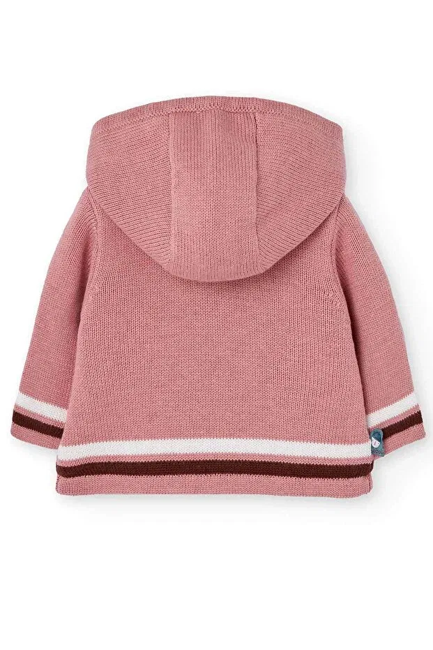 Детская куртка для девочек с принтом Fruit Patterned Boboli, Pink — фото 3