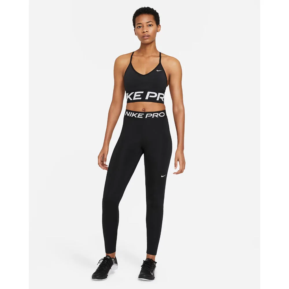 Женские леггинсы с заниженной талией Nike Pro, Black — фото 2
