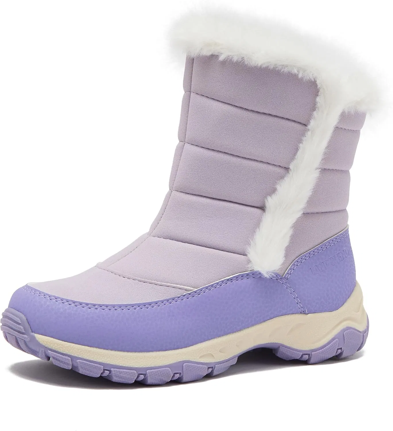 Детские зимние сапоги для мальчиков и девочек с утеплителем Lands' End Expedition Warmest Waterproof No Tie, Light Purple