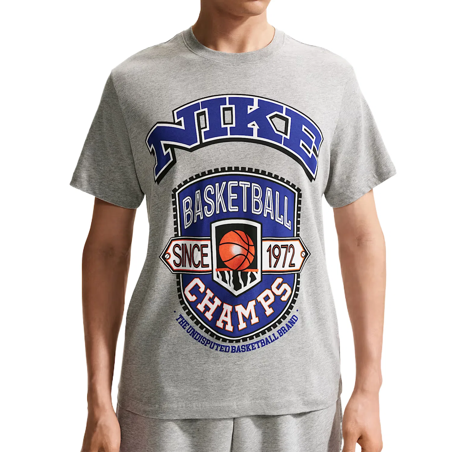 Футболка с круглым вырезом, облегающая, Nike, Toned Dark Gray