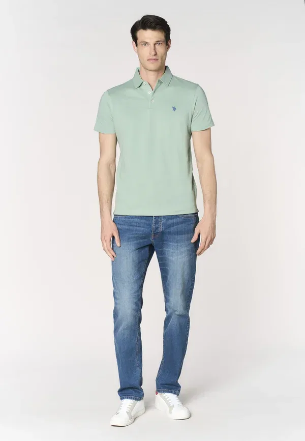 Футболка поло хлопковая U.S. Polo Assn., Mint, мятный — фото 2
